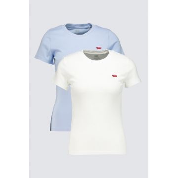 Set de tricouri slim fit cu decolteu rotund - 2 piese