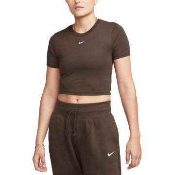 Tricou crop din amestec de modal