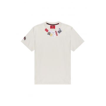 Tricou cu decolteu cu segmente logo