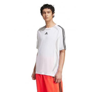 Tricou cu decolteu la baza gatului si garnituri contrastante