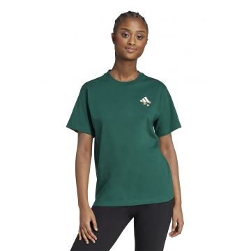 Tricou cu imprimeu flroal pe partea din spate