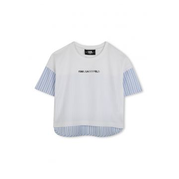 Tricou cu model in dungi si segmente