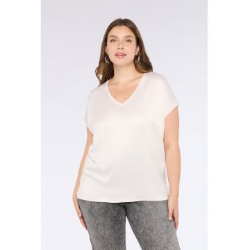 Tricou cu satin in partea din fata