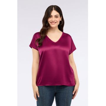 Tricou cu satin in partea din fata