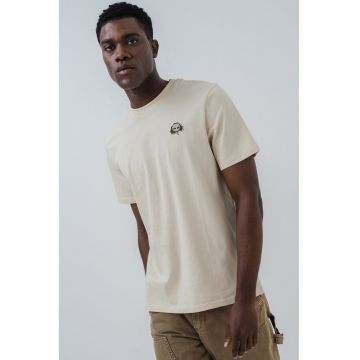 Tricou de bumbac cu aplicatie mica cu logo