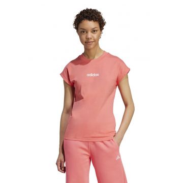 Tricou de bumbac cu decolteu la baza gatului Essentials