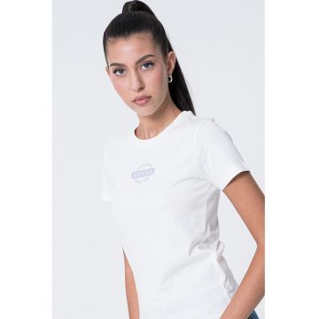 Tricou de bumbac cu decolteu rotund