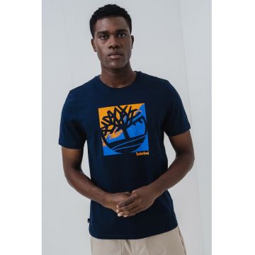 Tricou de bumbac cu imprimeu logo pe piept