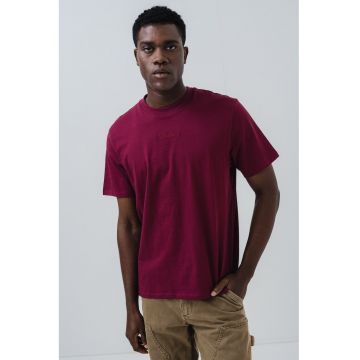 Tricou de bumbac cu logo brodat