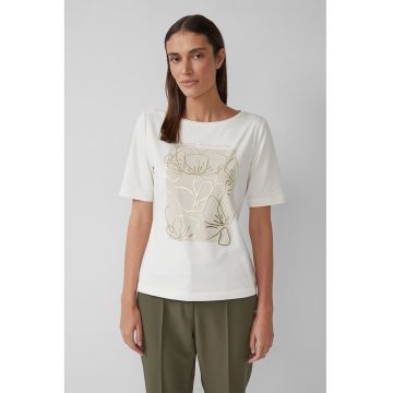 Tricou din amestec de bumbac cu model floral