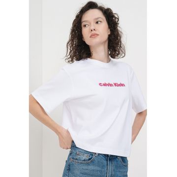 Tricou din bumbac cu broderie