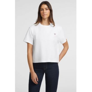 Tricou din bumbac cu detaliu logo