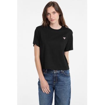 Tricou din bumbac cu detaliu logo