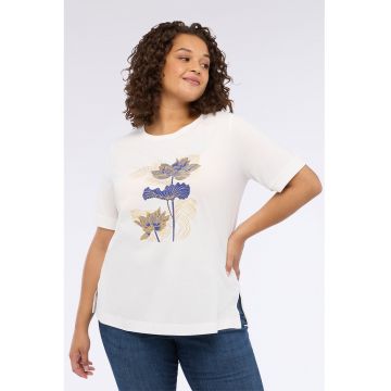 Tricou din bumbac cu imprimeu floral