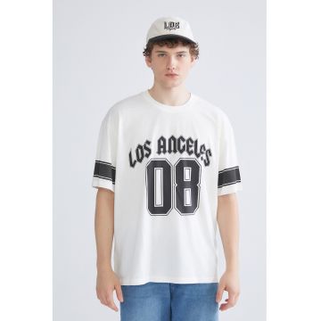 Tricou din bumbac cu imprimeu frontal