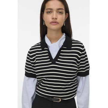 Tricou polo cu model in dungi