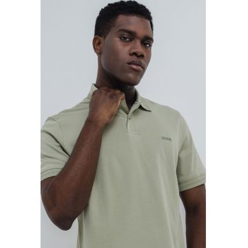 Tricou polo regular-fit cu logo brodat