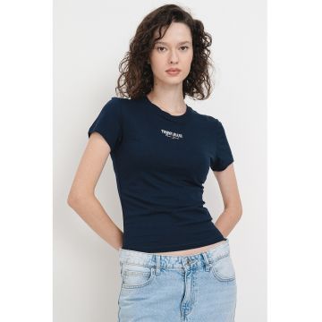 Tricou slim fit cu imprimeu logo