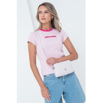 Tricou slim fit cu imprimeu logo