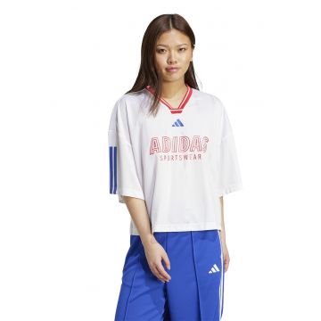 Tricou supradimensionat cu decolteu in V