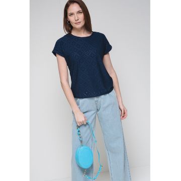 Tricou uni cu maneci scurte