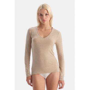 Bluza slim fit de casa din amestec de modal