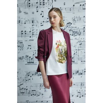 Medicine tricou din bumbac culoarea bej