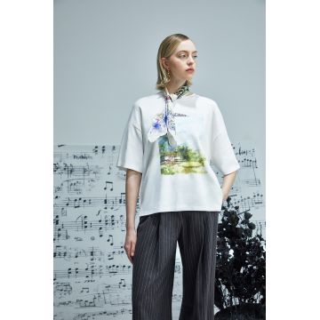 Medicine tricou din bumbac culoarea bej