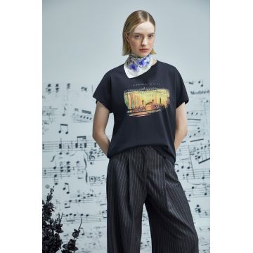 Medicine tricou din bumbac culoarea negru