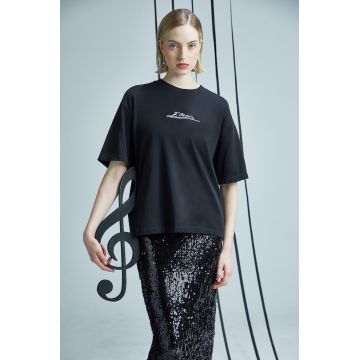 Medicine tricou din bumbac culoarea negru