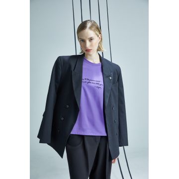 Medicine tricou din bumbac culoarea violet