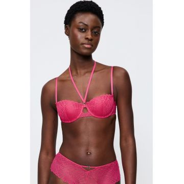 Sutien balconette cu decolteu halter