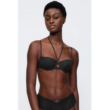 Sutien balconette cu decolteu halter