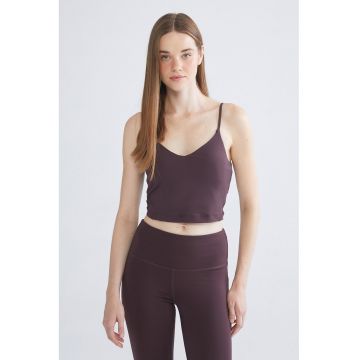 Top crop cu decolteu in V