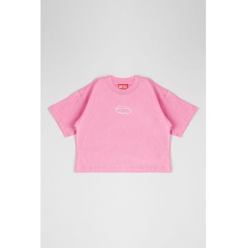 Tricou crop cu logo Tixan