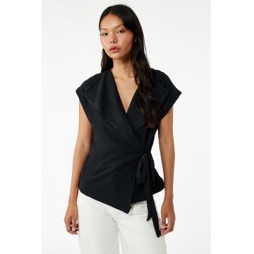 Tricou cu decolteu cache-coeur