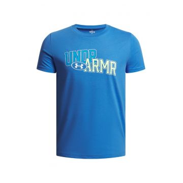 Tricou cu decolteu la baza gatului si imprimeu