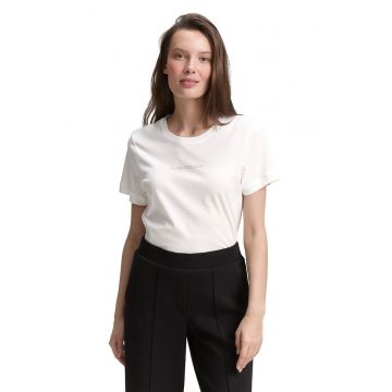 Tricou cu decolteu rotund si model uni