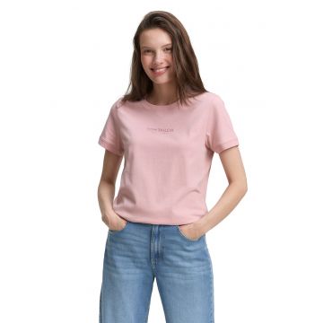 Tricou cu decolteu rotund si model uni