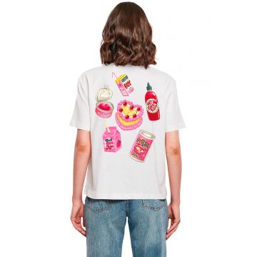 Tricou cu imprimeu grafic pe spate