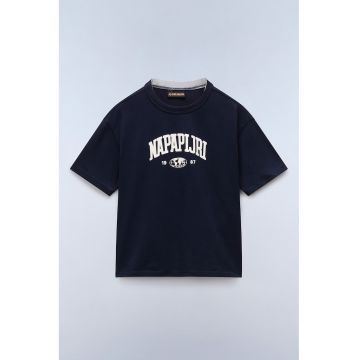 Tricou cu imprimeu logo pe partea din fata si pe partea din spate