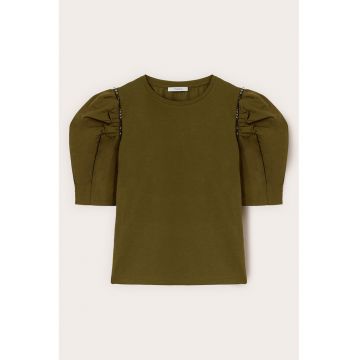 Tricou cu maneci bufante