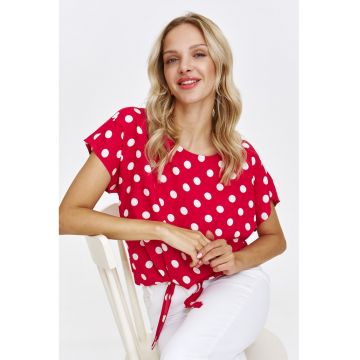 Tricou cu model cu prindere cu nod Tricou cu model cu prindere cu nod