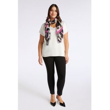 Tricou cu partea frontala din satin