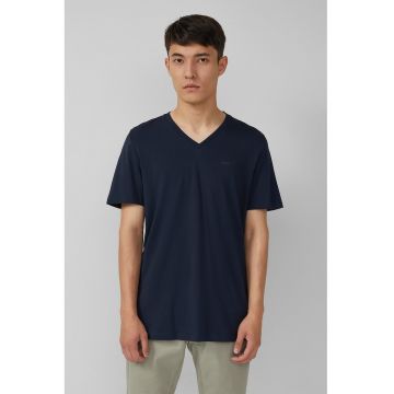 Tricou din bumbac cu decolteu in V