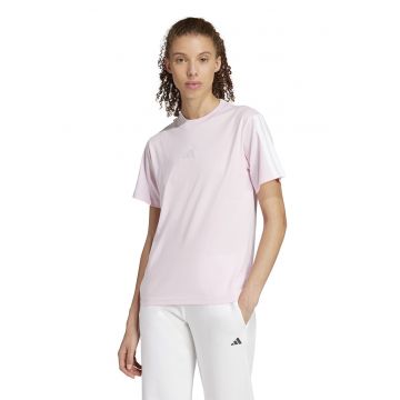 Tricou din bumbac cu decolteu la baza gatului