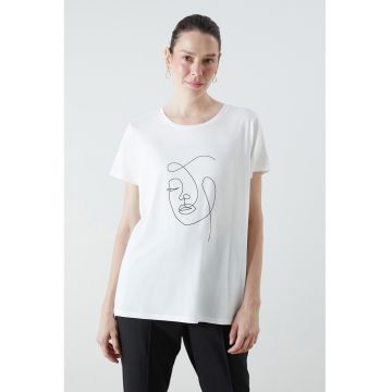 Tricou lejer cu imprimeu grafic