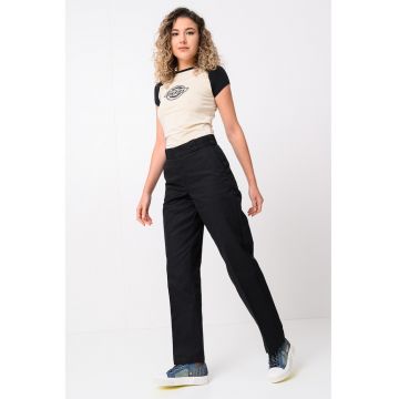 Tricou slim fit din amestec de lyocell cu maneci raglan