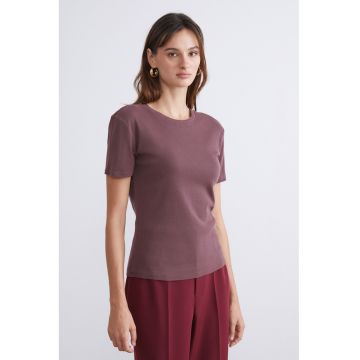 Tricou striat din amestec de bumbac