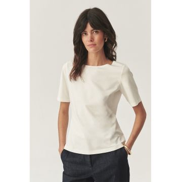Tricou uni cu decolteu rotund